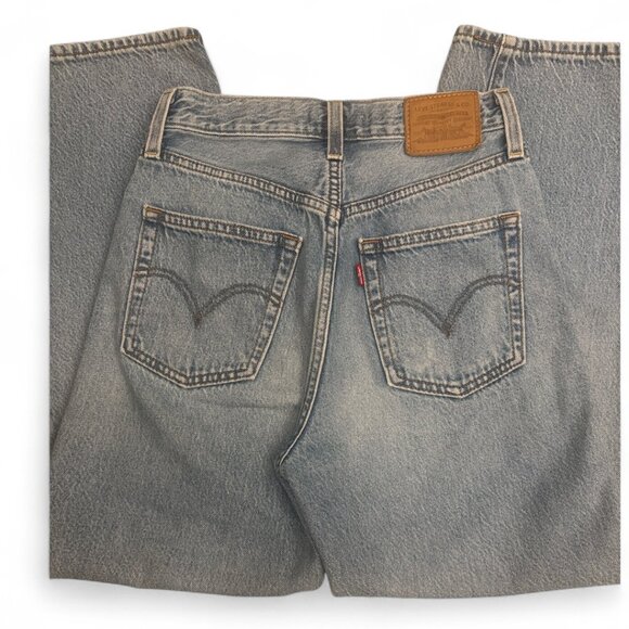 Levi's Ribcage Straight Ankle Jeans Classis Straight Leg Denim Light Wash SZ 25 - Picture 11 of 13